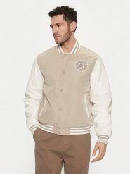 Guess Kurtka bomber M5RL19 WGU82 Khaki Regular Fit. Brązowe kurtki męskie Guess, m, z aplikacjami, z syntetyku, bez ramiączek, bez kaptura. Za 539.99 zł.