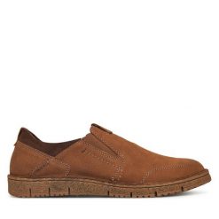 Półbuty Josef Seibel. Brązowe codzienne półbuty męskie Josef Seibel, bez wzorów, bez obcasa, bez zapięcia. Za 309.99 zł.