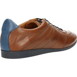 Półbuty ALAN. Brązowe eleganckie półbuty męskie Gino Rossi, ze skóry, sportowe, bez obcasa, bez zapięcia. W wyprzedaży za 259.90 zł.