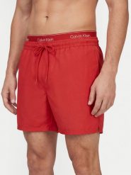 Calvin Klein Swimwear Szorty kąpielowe LV00N61024 Czerwony Regular Fit. Czerwone kąpielówki męskie Calvin Klein Swimwear, m, bez wzorów, z syntetyku. Za 289.99 zł.
