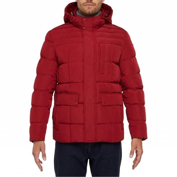 Kurtka GEOX M HILSTONE Bordeaux. Czerwone kurtki męskie Geox, m, bez wzorów, z tkaniny, casualowe, bez ramiączek, bez kaptura. Za 632.99 zł.