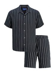 Jack & Jones Komplet koszula i szorty materiałowe Easter 12281255 Granatowy Relaxed Fit. Niebieskie koszule męskie Jack & Jones, m, bez wzorów, z bawełny, bez kołnierzyka, bez ramiączek. Za 179.99 zł.