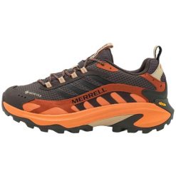 Buty turystyczne męskie Merrell Moab Speed 2 Gtx. Brązowe buty trekkingowe męskie Merrell, bez wzorów, bez zapięcia, trekkingowe. Za 689.99 zł.