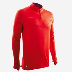 Bluza do piłki nożnej Kipsta CLR Club. Zielone bluzy nierozpinane męskie KIPSTA, l, bez wzorów, z materiału, sportowe, bez ramiączek, bez kaptura. Za 169.99 zł.