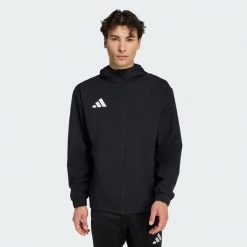 Kurtka Entrada26 All Weather. Białe kurtki męskie ADIDAS, bez wzorów, sportowe, bez ramiączek, bez kaptura. Za 259.00 zł.