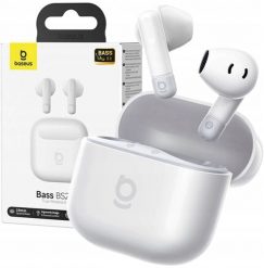 Słuchawki douszne Baseus Bass BS2 Lite TWS - białe. Białe słuchawki bluetooth Baseus. Za 46.24 zł.