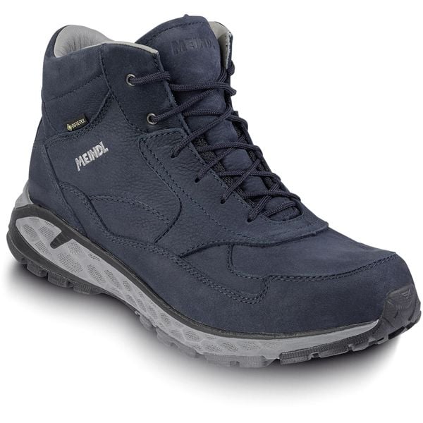 Buty trekkingowe męskie MEINDL Helsinki GTX, z membraną Gore-Tex. Niebieskie buty trekkingowe męskie Meindl, bez wzorów, z gore-texu, bez zapięcia, trekkingowe, gore-tex. Za 849.99 zł.