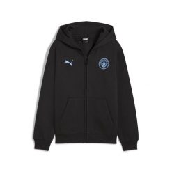 Młodzieżowa kurtka Manchester City FtblEssentials z kapturem PUMA. Czarna kurtki męskie Puma, m, bez wzorów, z kapturem, do biegania. Za 259.00 zł.