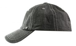 Czapka z Daszkiem, Szara Jeansowa z Przeszyciami, Fastryga, Letnia, 100% BAWEŁNA -Pako Jeans. Szare czapki męskie Pako Jeans, na lato, bez wzorów, z bawełny. Za 49.00 zł.