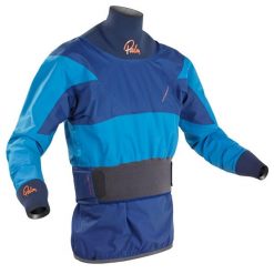 Kurtka kajakowa górska na wyprawy wodne Unisex Palm Fuse Action wodoodporna. Niebieskie kurtki męskie PALM, bez wzorów, z elastanu, sportowe, bez ramiączek, bez kaptura. Za 1,875.00 zł.