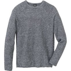 Sweter melanżowy z bawełny z recyclingu bonprix czarno-biały melanż. Swetry męskie marki bonprix. Za 69.99 zł.