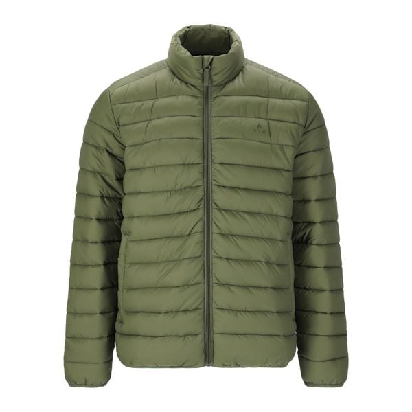 Kurtka puchowa Whistler Arubi. Zielone kurtki męskie Whistler, bez wzorów, z puchu, sportowe, bez ramiączek, bez kaptura. Za 233.50 zł.