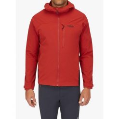 Kurtka softshell męska Rab Torque Jacket. Czerwone kurtki męskie RAB, m, bez wzorów, z softshellu, sportowe, bez ramiączek, bez kaptura. Za 592.99 zł.
