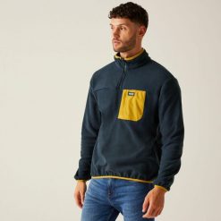 Frankie Half Zip męski turystyczny polar. Niebieskie bluzy z polaru męskie Regatta, m, bez wzorów, z polaru, eleganckie, bez ramiączek, bez kaptura. W wyprzedaży za 119.99 zł.