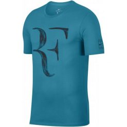 Nike Męski T-Shirt Rf M Nk Tee Neo Turq Black L. Czarne t-shirty sportowe męskie Nike, sportowe. Za 155.00 zł.
