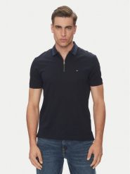 Tommy Hilfiger Polo MW0MW38473 Granatowy Regular Fit. Niebieskie koszulki polo męskie Tommy Hilfiger, l, bez wzorów, z bawełny, bez kołnierzyka, bez ramiączek. Za 309.99 zł.