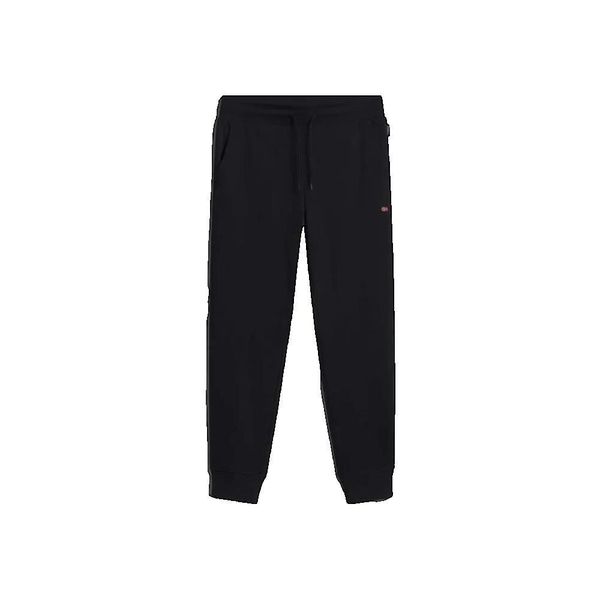 Spodnie Napapijri Malis Sum czarne na wędrówki. Czarne spodnie dresowe męskie Napapijri, bez wzorów, z bawełny. W wyprzedaży za 279.00 zł.