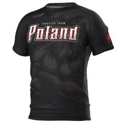 Koszulka Techniczna Sportowa Męska EXTREME HOBBY POLISH FANS. Czarne t-shirty sportowe męskie EXTREME HOBBY, m, bez wzorów, z elastanu, sportowe, bez ramiączek. Za 149.00 zł.