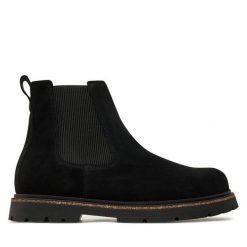 Sztyblety Birkenstock. Czarne sztyblety męskie Birkenstock, bez obcasa, bez zapięcia. Za 579.99 zł.