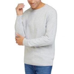 MĘSKI SWETER LEE RAGLAN CREW KNIT GREY MELE 112330668. Szare swetry męskie Lee, bez wzorów, bez kołnierzyka, bez ramiączek. Za 199.99 zł.
