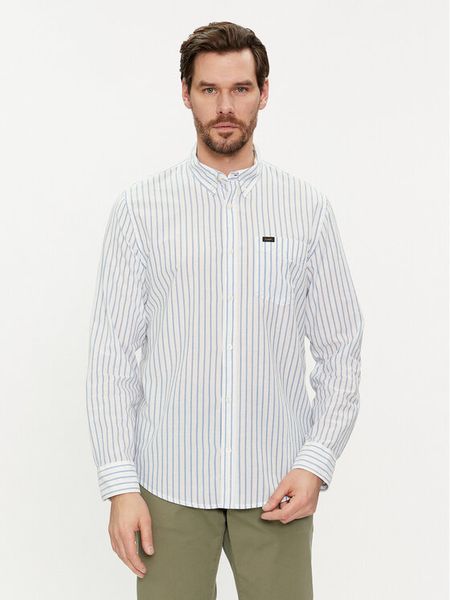 Lee Koszula 112349979 Biały Regular Fit. Białe koszule męskie Lee, m, bez wzorów, z bawełny, bez kołnierzyka, bez ramiączek. Za 159.99 zł.