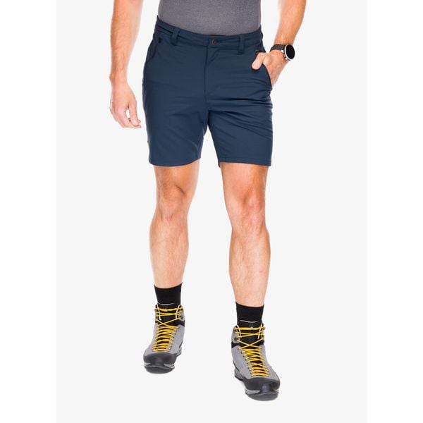 Spodenki turystyczne męskie Fjallraven Abisko Trail Stretch Shorts. Niebieskie szorty sportowe męskie Fjällräven, bez wzorów, sportowe. Za 459.00 zł.