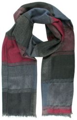 Lekki Szalik Wiosenno-Jesienny - Teer - Stonowana Kolorystyka, Duża Krata. Szaliki męskie Teer, na jesień, bez wzorów, z materiału, eleganckie. Za 45.00 zł.