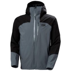 Kurtka narciarska Helly Hansen Loke 2L Shell. Czarne kurtki narciarskie i snowboardowe męskie Helly Hansen, na zimę, l, bez wzorów, bez kaptura, narciarskie. Za 909.50 zł.