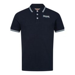 Polo Lonsdale Eastleigh. Niebieskie koszulki polo męskie Lonsdale, m, bez wzorów, bez kołnierzyka, bez ramiączek. Za 210.00 zł.