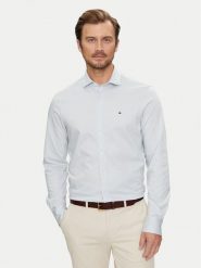 Tommy Hilfiger Koszula MW0MW35805 Błękitny Slim Fit. Niebieskie koszule męskie Tommy Hilfiger, m, bez wzorów, z bawełny, bez kołnierzyka, bez ramiączek. Za 419.99 zł.