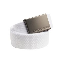 Męski Pasek Płócienny. Białe paski męskie Urban Classics, bez wzorów. Za 44.99 zł.