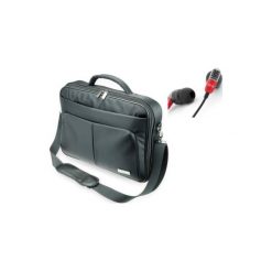 Torba SKINK SLBS156 Czarny + słuchawki UNITRA SD-10 Szaro-czerwony. Czarne torby na laptopa męskie Skink, bez wzorów, małe. Za 129.00 zł.