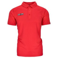 Koszulka polo KEEZA Draco z krótkim rękawem. Czerwone koszulki polo męskie KEEZA, xl, bez wzorów, sportowe, bez kołnierzyka, bez ramiączek. Za 65.00 zł.