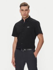 BOSS Koszula B_MOTION_S 50533149 Czarny Regular Fit. Czarne koszule męskie Boss, l, bez wzorów, z bawełny, bez kołnierzyka, bez ramiączek. Za 289.99 zł.