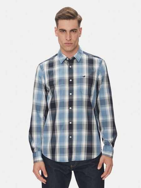 Mustang Koszula Chester 1016237 Niebieski Regular Fit. Niebieskie koszule męskie Mustang, m, bez wzorów, z bawełny, bez kołnierzyka, bez ramiączek. Za 209.99 zł.