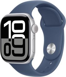 Smartwatch Apple Watch Watch Series 10 GPS 42mm Silver Aluminium Case with Sport Band S/M - Denim. Szare zegarki smartwatch Apple. Za 1,914.02 zł.