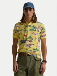 Polo Ralph Lauren Polo 710963485001 Żółty Custom Slim Fit. Żółte koszulki polo męskie Polo Ralph Lauren, m, bez wzorów, z bawełny, bez kołnierzyka, bez ramiączek. Za 419.99 zł.