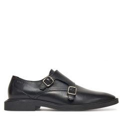 Półbuty HUGO. Czarne eleganckie półbuty męskie Hugo, wizytowe, bez obcasa, bez zapięcia. Za 579.99 zł.