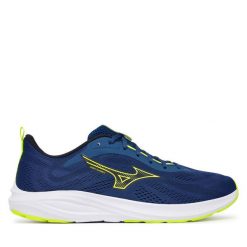 Buty do biegania Mizuno. Niebieskie buty do biegania męskie Mizuno, bez wzorów, bez zapięcia, do biegania. Za 339.99 zł.