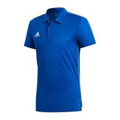 Adidas Koszulka piłkarska CORE 18 Polo niebieska r. XL (CV3590). Koszulki polo męskie ADIDAS. Za 80.00 zł.