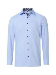 Finshley & Harding Koszula męska Mężczyźni Modern Fit Bawełna (100%) niebieski wypukły wzór tkaniny, 41. Niebieskie koszule męskie Finshley & Harding, m, bez wzorów, z bawełny, bez kołnierzyka, bez ramiączek. Za 229.95 zł.