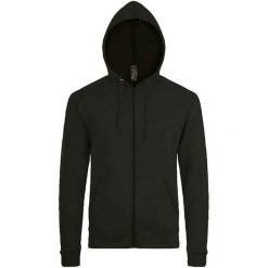 Bluza Z Kapturem Dla Dorosłych Unisex Stone. Czarne bluzy nierozpinane męskie SOL'S, m, bez wzorów, z kapturem. Za 123.99 zł.