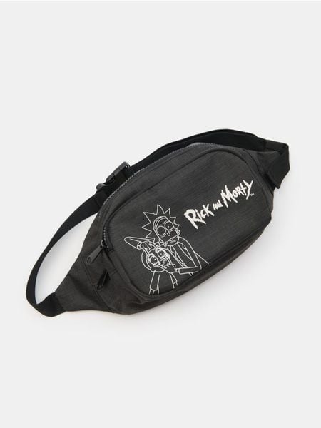 Saszetka Rick & Morty - szary. Szare saszetki męskie Sinsay, bez wzorów, małe. Za 29.99 zł.