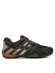 Geox Półbuty U Snake L U4207L 02214 C1300 Zielony. Zielone codzienne półbuty męskie Geox, bez wzorów, z materiału, bez obcasa, bez zapięcia. Za 289.99 zł.