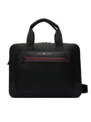 Tommy Hilfiger Torba na laptopa Th Foundation Computer Bag AM0AM14158 Czarny. Czarne torby na laptopa męskie Tommy Hilfiger, bez wzorów, ze skóry. Za 569.99 zł.