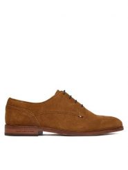 Tommy Hilfiger Półbuty Hilfiger Suede Dress Shoe FM0FM05776 Brązowy. Brązowe codzienne półbuty męskie Tommy Hilfiger, bez wzorów, ze skóry, bez obcasa, bez zapięcia. Za 569.99 zł.