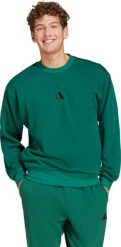 Bluza męska adidas Essentials Feelcozy Fleece zielona JE3788 M. Zielone bluzy nierozpinane męskie ADIDAS, m, bez wzorów, bez ramiączek, bez kaptura. Za 268.09 zł.
