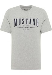 Męski T-Shirt Mustang Style Alex Mid Grey Mélange 1017336 4140. Szare t-shirty męskie Mustang, m, bez wzorów, bez kołnierzyka, bez ramiączek. Za 69.99 zł.