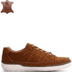 Brązowe Skórzane Półbuty Benon. Buty sportowe na co dzień męskie marki Born2be. Za 79.99 zł.