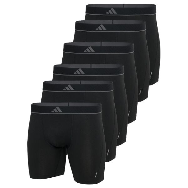 Bokserki Active Micro Flex Eco 6 pak. Czarne bokserki męskie ADIDAS, m, bez wzorów, z elastanu. Za 333.00 zł.